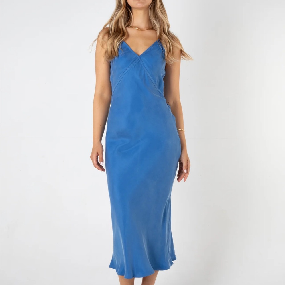 Asymmetrical Blue Dress